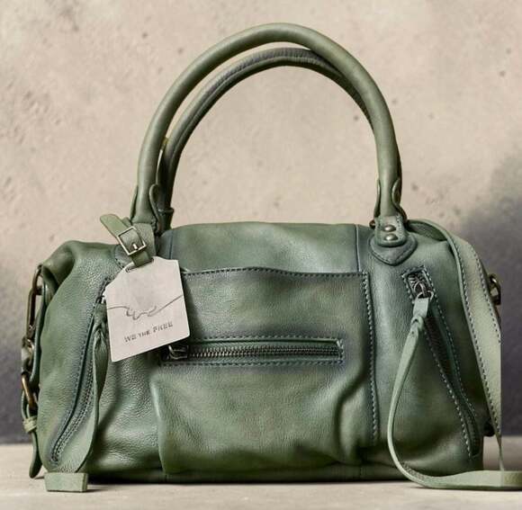 Free People Handbags - Free People We The Free Baby Emerson Tote Secret Sage Green Leather  NWT